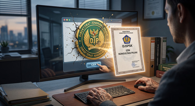 Izin Konsultan Pajak diterbitkan oleh DJSPSK. Ilustrasi: Gemini AI