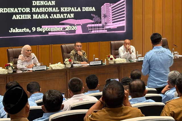 Pimpinan DPR menggelar audiensi dengan Kepala Desa Akhir Masa Jabatan di Kompleks Parlemen, Senayan, Jakarta, Rabu (9/9/2026). Foto: Nasywa Athifah/kumparan