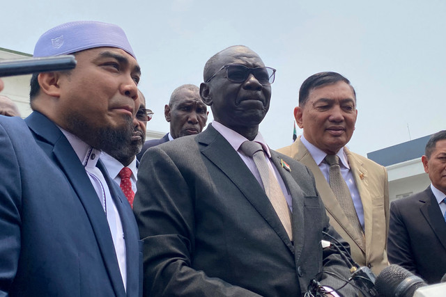 Menteri Pertahanan Sudan, H.E. Letnan Jenderal Hassan Daoud Kabroun Kayan, saat Memberikan Keterangan kepada Media di Kantor Kementerian Pertahanan RI, Jakarta, Rabu (9/9/2026). Foto: Aditya Nugraha/kumparan
