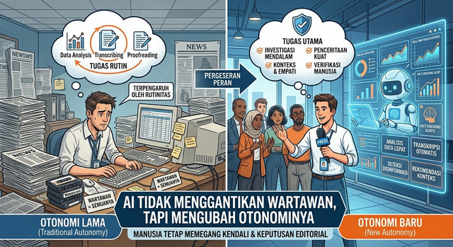 AI boleh digunakan untuk membantu wartawan (sumber: ilustrasi AI)