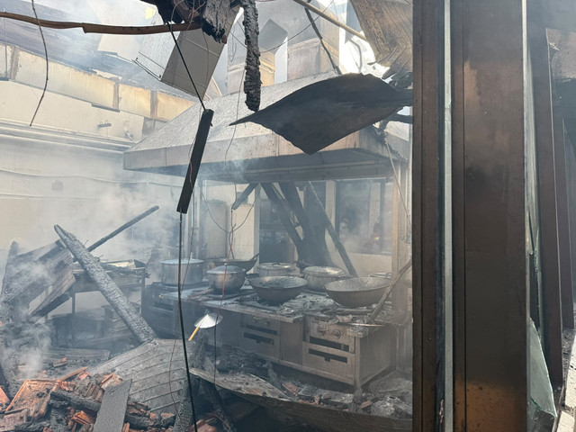 Kebakaran melanda ruangan di area dapur atau ruang gizi dan laundry room Rumah Sakit Saiful Anwar (RSSA) Kota Malang, Rabu (9/9/2026). Foto: Dok. Istimewa