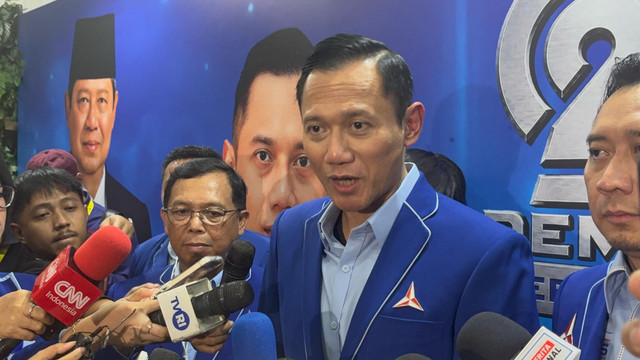 Ketua Umum Partai Demokrat Agus Harimurti Yudhoyono (AHY) usai acara peringatan HUT ke-25 partai di Senayan, Jakarta, Rabu (9/9/2026). Foto: Joakhim Tharob/kumparan