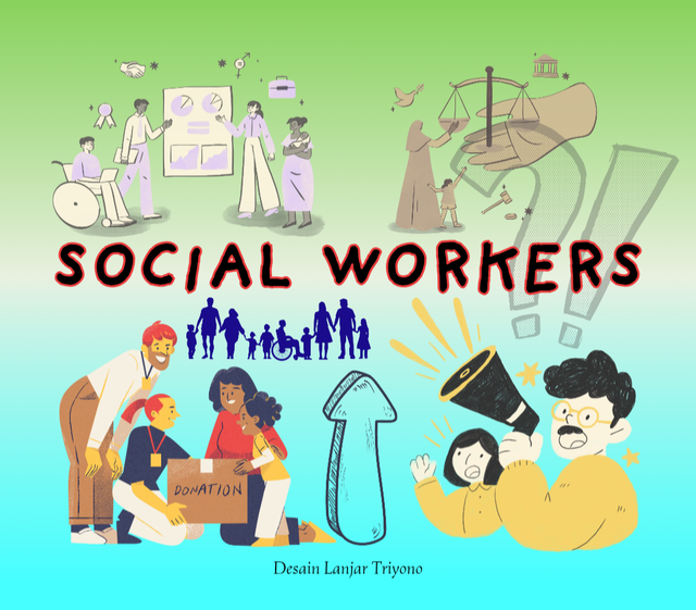 Ilustrasi pekerja sosial (sumber: Canva/Lanjar)