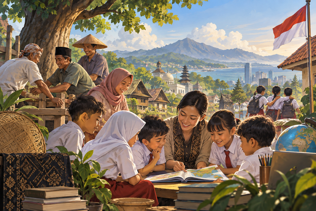 Foto: Ilustrasi Modal Sosial Indonesia (Diolah Oleh Penulis)