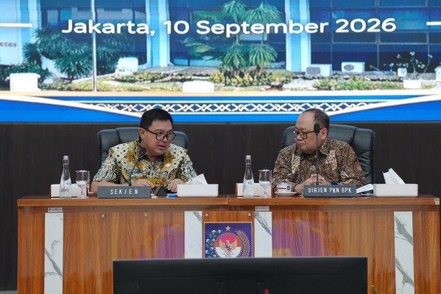 Sekjen Kemendagri Tomsi Tohir dalam acara Entry Meeting Pemeriksaan BPK RI dengan Kemendagri di Kemendagri, Jakarta, Kamis (10/9/2026). Foto: Dok. Kemendagri