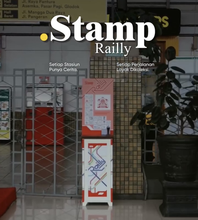 Stamp Railly, kegiatan mengumpulkan stempel yang diselenggarakan oleh PT Kereta Api Indonesia (KAI). Foto: Instagram/@commuterline