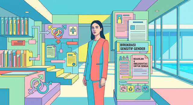 Birokrasi Sensitif Gender. Sumber: Diolah melalui Artificial Intelligence (AI)