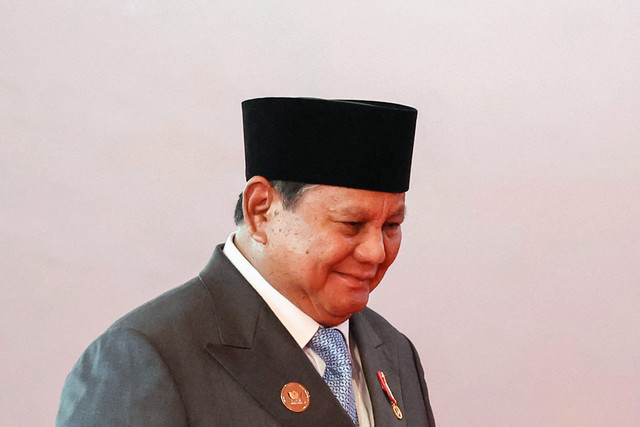 Presiden Prabowo Subianto saat menghadiri KTT BRICS 2026 di Bharat Mandapam, New Delhi, India, Sabtu (12/9/2026). Foto: Alexander KAZAKOV / POOL / AFP