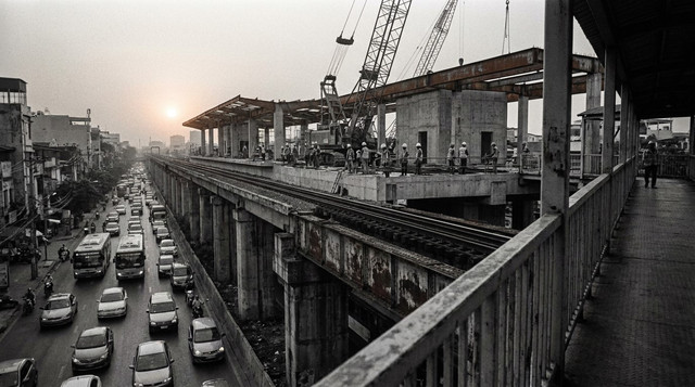 ilustrasi pembangunan LRT Jakarta, foto:freepik.com