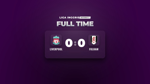 Hasil Liga Inggris: Liverpool Ditahan Imbang Tanpa Gol oleh Fulham