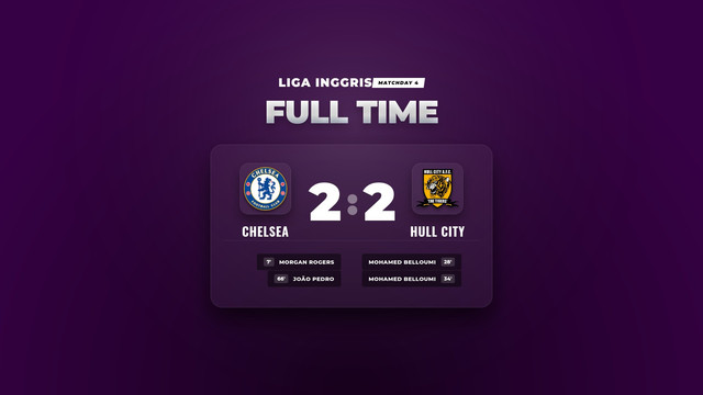 Hasil Liga Inggris: Chelsea Ditahan Imbang Hull City 2-2