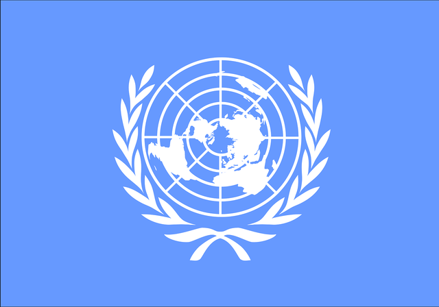 Bendera Perserikatan Bangsa-Bangsa yang Melambangkan Perdamaian dan Persatuan Masyarakat Global (Clker-Free-Vector-Images/Pixabay).  https://pixabay.com/vectors/united-nations-international-303926/