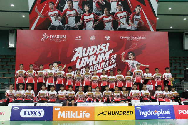 Para peraih Super Tiket pada Audisi Umum PB Djarum Kudus 2026. Foto: Vega Maarijil Ula/kumparan