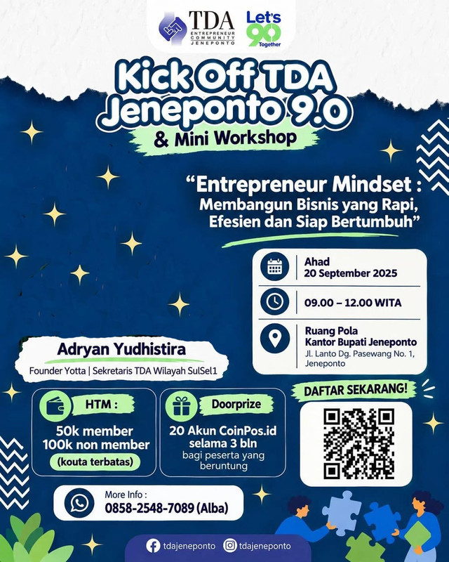 TDA Jeneponto 9.0 Siapkan Pengusaha Hadapi Tantangan Bisnis