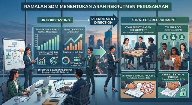 Ilustrasi Ramalan SDM Menentukan Arah Rekrutmen Perusahaan sumber foto: Ilustrasi AI