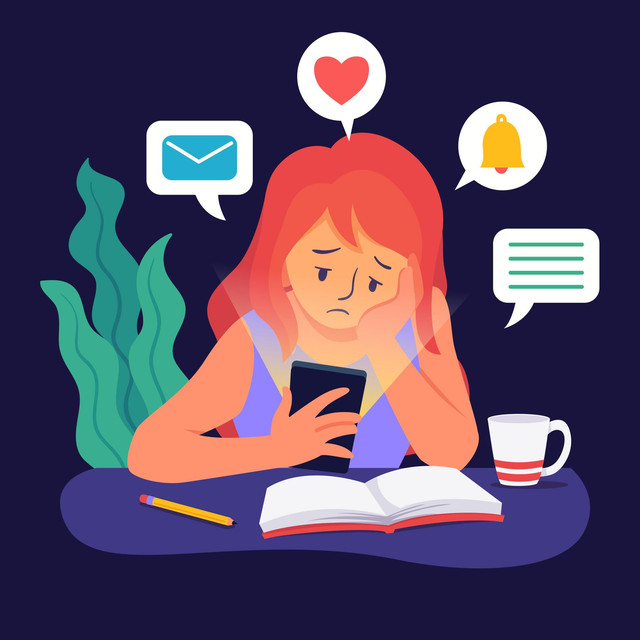 Ilustrasi doomscrolling (Sumber: https://www.magnific.com/free-vector/fear-missing-out-concept_9989781.htm#fromView=keyword&page=1&position=6&uuid=ea5a4c75-e1f2-4611-9f1e-8617a9df7e96&track=ais_hybrid&query=Doomscrolling)