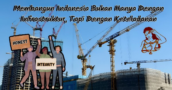 Ilustrasi tidak hanya sekedar pembangunan akan tetapi keteladanan yang meliputi kejujuran dan berintegritas Foto Lanjar/Via Canva
