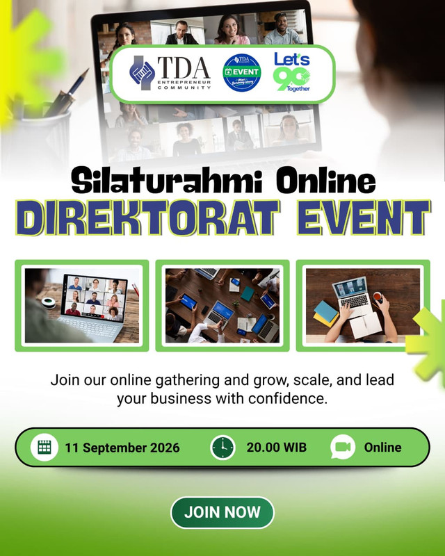 Divisi Event TDA 9.0 Se-Indonesia Gelar Silaturahmi Online