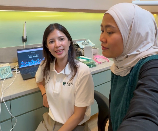 Dokter Spesialis Gigi, drg. Melissa Delania, Sp. Pros, dalam acara memperingati Hari Kesehatan Gigi dan Mulut Nasional (HKGN) 2026 bersama SATU Dental di Jakarta Selatan, Selasa (14/9/2026). Foto: Eka Nurjanah/kumparan