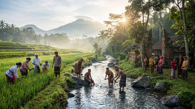 Ilustrasi harmoni manusia dan alam. Foto: Dokumentasi pribadi