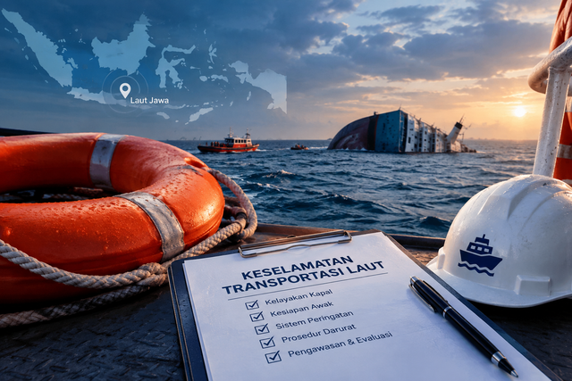 Ilustrasi Kapal Virgo Terbalik, Keselamatan Transportasi Laut Tak Boleh Diabaikan. Sumber : Generate AI