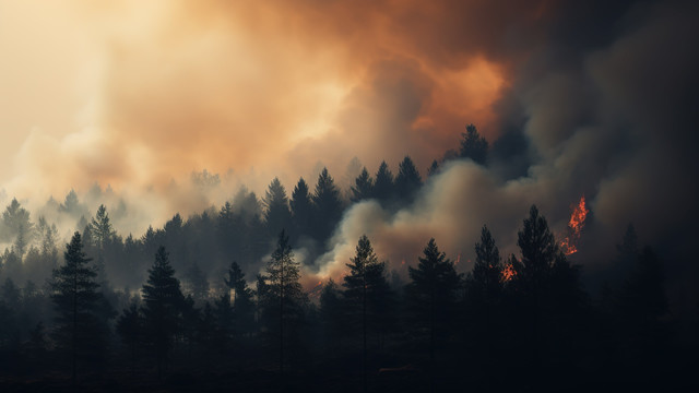 Ilustrasi kebakaran Hutan ( Sumber : https://pixabay.com/id )