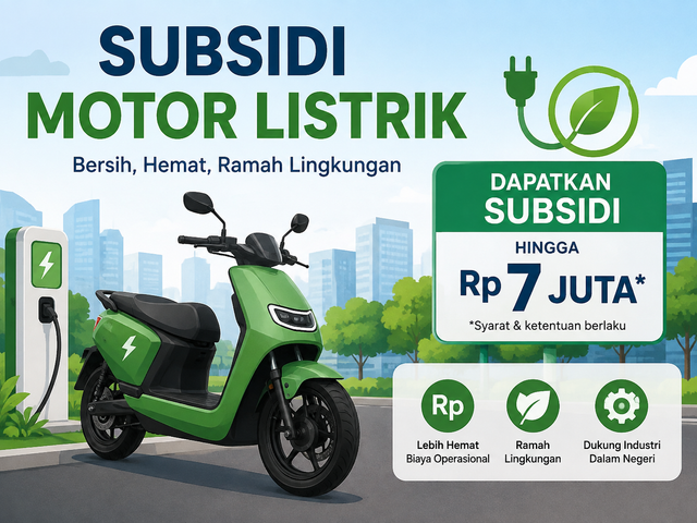 Ilustrasi Subsidi Motor Listrik (ChatGPT)