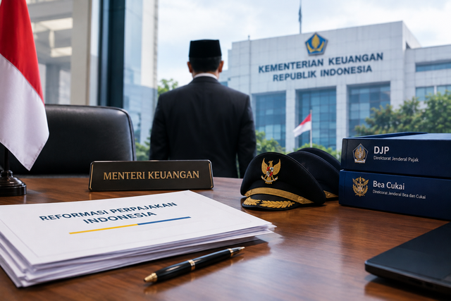 Ilustrasi kebijakan pajak Indonesia setelah pergantian Menteri Keuangan, Sumber Generated ai