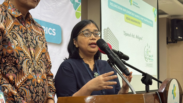 Direktur Medik dan Keperawatan RSAB Harapan Kita, Endah Citraresmi, dalam agenda peluncuran layanan TeleNICU dan TelePEDIATRICS di RSAB Harapan Kita, Jakarta Barat, Rabu (16/9/2026). Foto: Zahira Hilman/kumparan