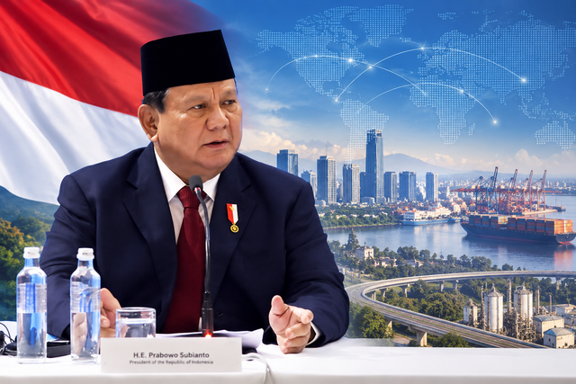 Foto: Presiden Prabowo dan Kebijakan Ekonomi Internasional (Diolah Oleh Penulis)