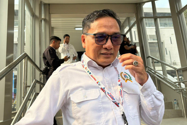 Ketua DPRD DKI Jakarta Suhud Alynudin saat ditemui usai peresmian LRT Jakarta rute Kelapa Gading-Manggarai, Rabu (16/9/2026). Foto: Nauval Pratama/kumparan