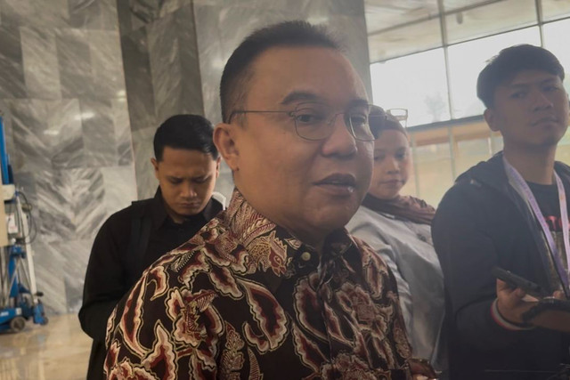 Doorstop Wakil Ketua DPR RI Sufmi Dasco Ahmad di Gedung Nusantara IV, Kompleks Parlemen, Senayan, Jakarta (17/9/2026). Foto: Joakhim Tharob/kumparan