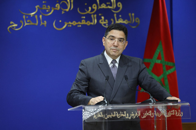 Menteri Luar Negeri Maroko Nasser Bourita . Foto: ABDEL MAJID BZIOUAT/AFP
