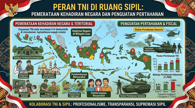 Gambar: Peran TNI di Ruang Sipil (Dok: Istimewa)