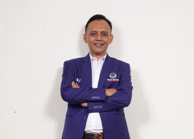 Ketua Umum Badan Advokasi Hukum (BAHU) Partai NasDem sekaligus Ketua Bidang Hukum dan HAM DPP Partai NasDem, Atang Irawan. Foto: Dok. Partai Nasdem