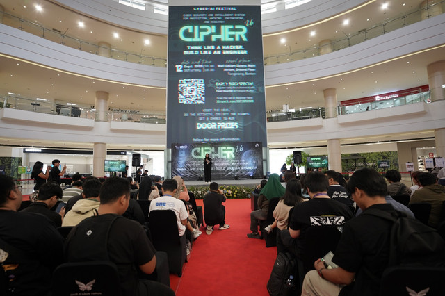BINUS University School menghadirkan event CIPHER (Cybersecurity and Intelligent Systems for Protection, Hacking, Engineering, and Research) 2026. Foto: Dok. Istimewa