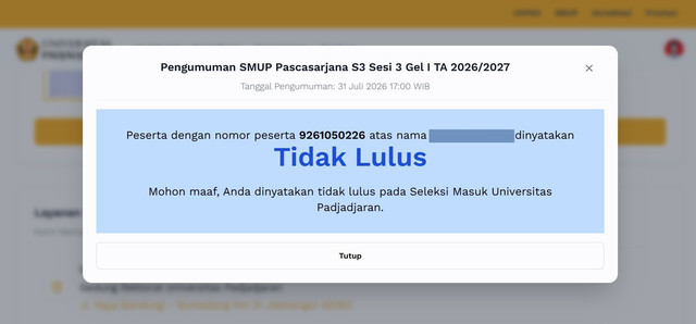 Screenshot dari SMUP. Photo: Dokumentasi Pribadi