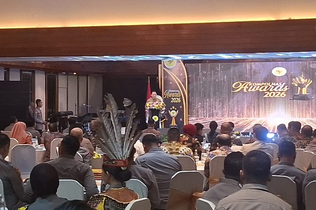 Kapolri Jenderal Pol Listyo Sigit Prabowo pada acara Kompolnas Awards 2026 di Hotel Sari Pasific, Jakarta Pusat, Kamis (17/9/2026). Foto: Pradya Tirta/kumparan