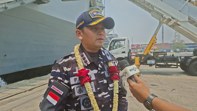 Wawancara dengan Kolonel Laut (P) Mochamad Fuad Hasan, di Dermaga 107, Pelabuhan Tanjung Priok, Jakarta Utara, Jumat (18/9/2026). Foto: Pradya Tirta/kumparan