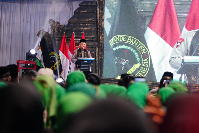 Kapolri Jenderal Polisi Listyo Sigit Prabowo saat Peresmian Balai Latihan Seni Silat sekaligus Milad ke-3 Pesanggrahan Tjimande Banten Indonesia, Jumat (18/9/2026). Foto: Dok. Polri