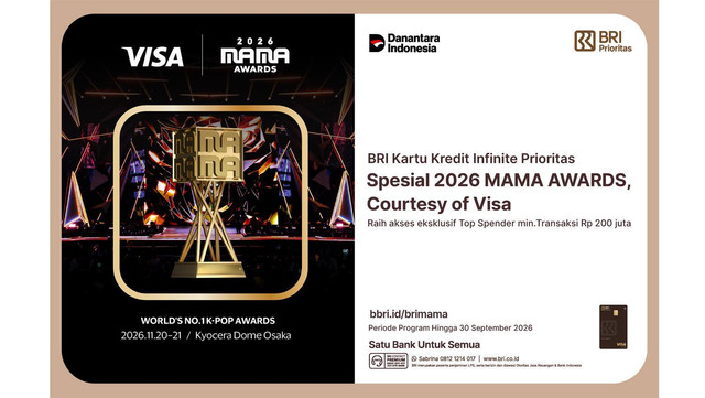 Nonton MAMA Awards 2026 di Osaka Pakai BRI Kartu Kredit. Foto: Dok. BRI