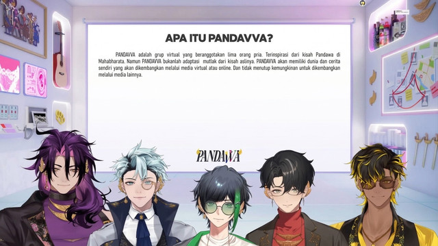Suasana siaran perdana grup VTuber PANDAVVA. (Foto: Tangkapan layar YouTube/PANDAVVA) (Saksikan siaran selengkapnya di https://www.youtube.com/live/XfpgXiNy9Ys?si=76ynCg2YBO-flIEY)