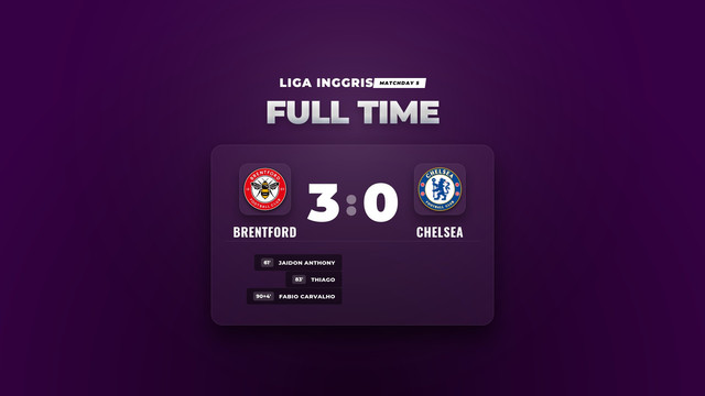 Hasil Liga Inggris: Brentford Bungkam Chelsea Tiga Gol Tanpa Balas