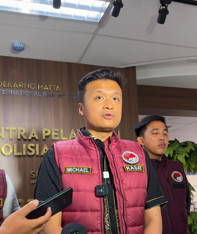 Kasatresnarkoba Polresta Bandara Soekarno-Hatta, AKP Michael Tandayu saat ditemui di kantornya. Dok: Vincentius Mario
