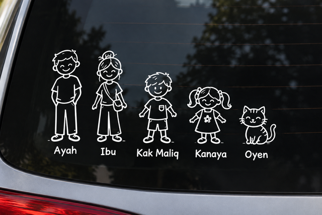 Ilustrasi stiker nama di mobil. Foto: kumparan