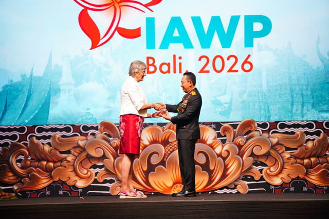 Kapolri Listyo Sigit Prabowo di pembukaan The 63rd International Association of Women Police (IAWP) 2026 di Bali, Minggu (20/9/2026). Foto: Polri