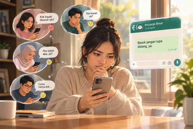salah paham membaca pesan di grup whatsapp, Sumber Gpt AI