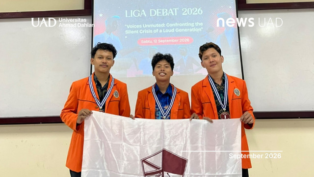 Tim debat Universitas Ahmad Dahlan (UAD) raih juara I Liga Debat Wilayah Yogyakarta (Foto. Tim Debat UAD)