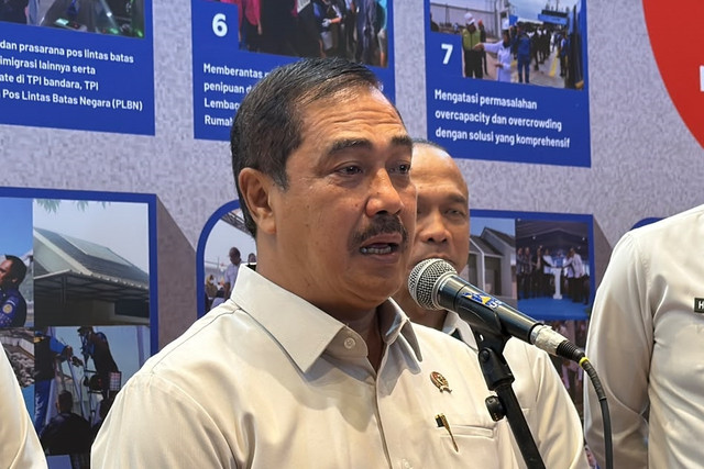 Menteri Imigrasi dan Pemasyarakatan (Menimipas) Agus Andrianto dalam Rapat Koordinasi Kemenimipas 2026 di Grand Mercure Jakarta Pusat, Senin (21/9/2026). Foto: Zahira Hilman/kumparan