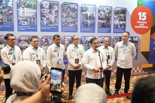 Menteri Imigrasi dan Pemasyarakatan (Menimipas) Agus Andrianto dalam Rapat Koordinasi Kemenimipas 2026 di Grand Mercure Jakarta Pusat, Senin (21/9/2026). Foto: Kemenimipas